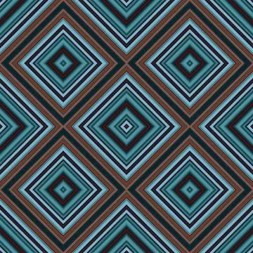 Seamless square pattern. Texture of colored lines. Diagonal square pattern Stock Illustration