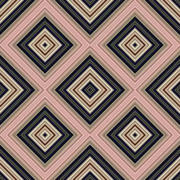 Seamless square pattern. Texture of colored lines. Diagonal square pattern Stock Illustration