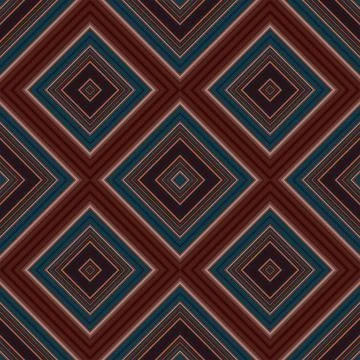 Seamless square pattern. Texture of colored lines. Diagonal square pattern Foto stock