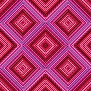 Seamless square pattern. Texture of colored lines. Diagonal square pattern Foto stock