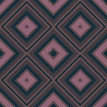 Seamless square pattern. Texture of colored lines. Diagonal square pattern Foto stock