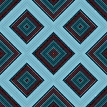 Seamless square pattern. Texture of colored lines. Diagonal square pattern Foto stock