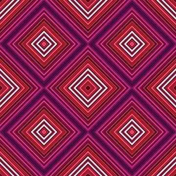 Seamless square pattern. Texture of colored lines. Diagonal square pattern Foto stock