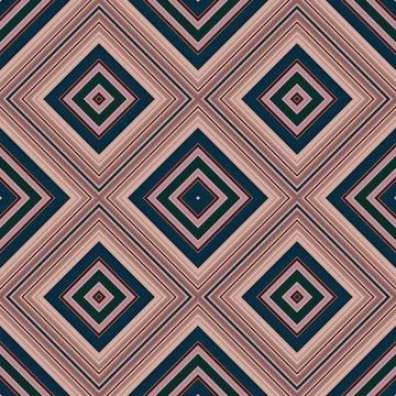 Seamless square pattern. Texture of colored lines. Diagonal square pattern Foto stock