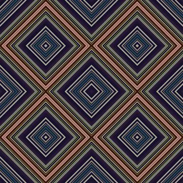 Seamless square pattern. Texture of colored lines. Diagonal square pattern Stock Photos