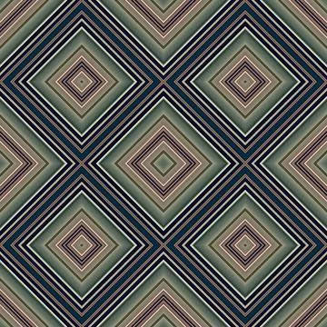 Seamless square pattern. Texture of colored lines. Diagonal square pattern Foto stock