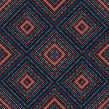 Seamless square pattern. Texture of colored lines. Diagonal square pattern Foto stock