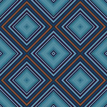 Seamless square pattern. Texture of colored lines. Diagonal square pattern Foto stock