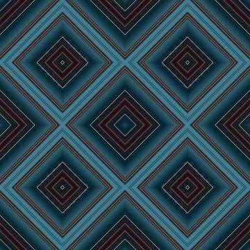 Seamless square pattern. Texture of colored lines. Diagonal square pattern Foto stock