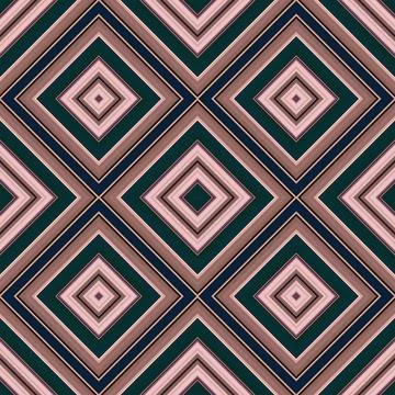 Seamless square pattern. Texture of colored lines. Diagonal square pattern Foto stock