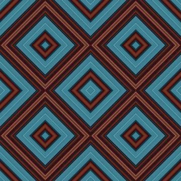 Seamless square pattern. Texture of colored lines. Diagonal square pattern Foto stock