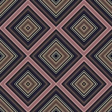 Seamless square pattern. Texture of colored lines. Diagonal square pattern Foto stock