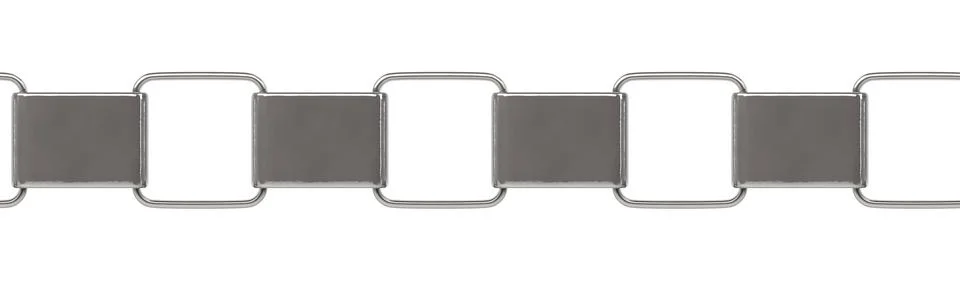 Seamless square silver curb chain Stock Illustration