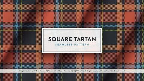 Seamless Square Tartan Pattern. Traditional Scottish Texture. Fashionable Fabric イラスト素材
