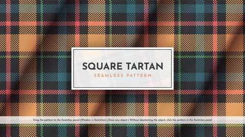 Seamless Square Tartan Pattern. Traditional Scottish Texture. Fashionable Fabric 스톡 일러스트