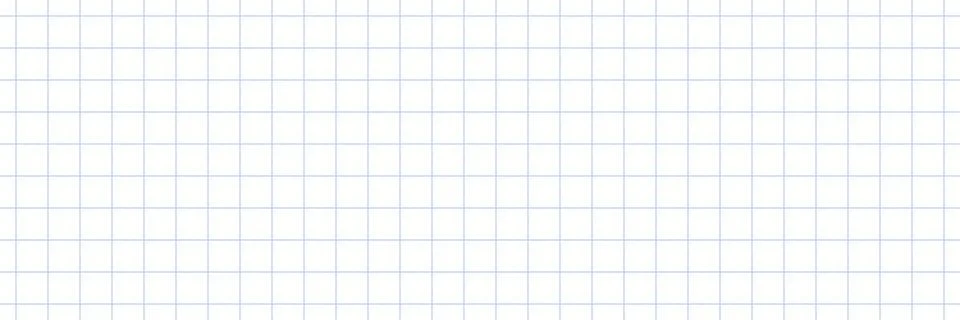 Seamless squared notebook pattern. Horizontal wide banner of blue grid pape.. Illustrazione stock
