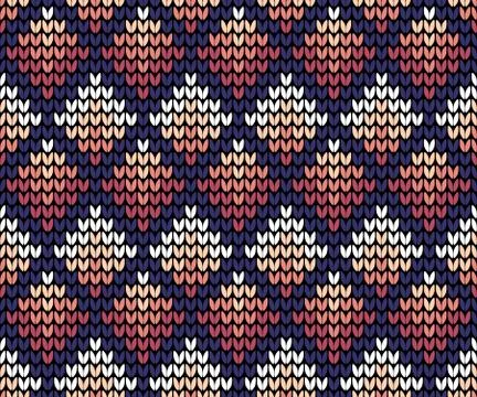 Seamless squares knitting background Stock Illustration