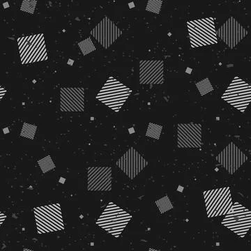 Seamless Squares Pattern. black and white abstract squares. Seamless pattern Stock Illustration