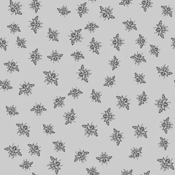 Seamless stag beetles pattern background Stock Illustration