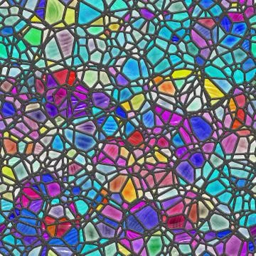 Seamless stained glass pattern Stock Illustration