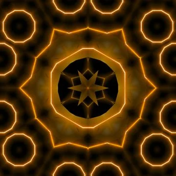 Seamless star and circle pattern gold brown shiny 스톡 일러스트