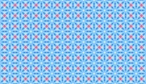 Seamless star and circle shape pattern with a blue design Stock Illustration