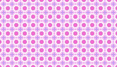 Seamless star and circle shape pattern with a pink and purple design Stock Illustration