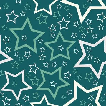 Seamless star pattern. Beautiful textile or paper print. Vector illustration. Stock Illustration
