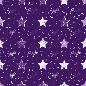 Seamless star pattern. Beautiful textile or paper print. Vector illustration. Stock Illustration