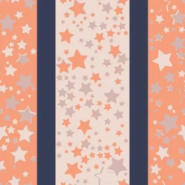 Seamless star pattern. Beautiful textile or paper print. Vector illustration. Illustrazione stock