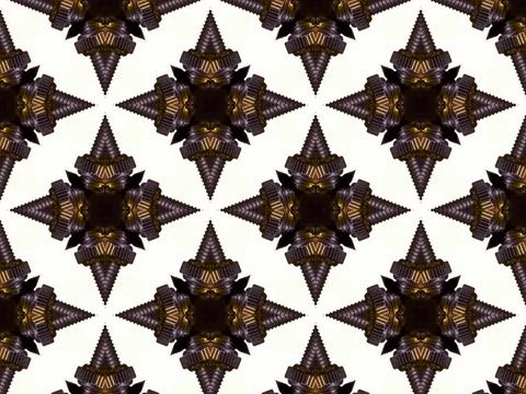 Seamless star pattern in black and gold on white background Stock Illustration