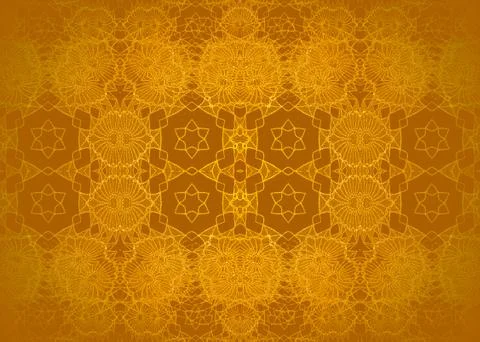 Seamless star pattern brown golden Stock Illustration