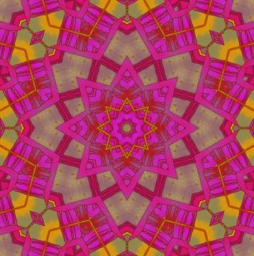 Seamless star pattern orange pink violet gray Stock Illustration