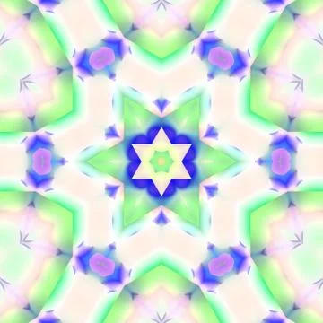 Seamless star pattern pink violet purple green Stock Illustration