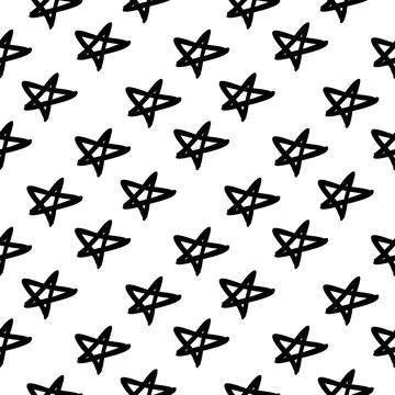 Seamless star pattern for printing and design 库存插图