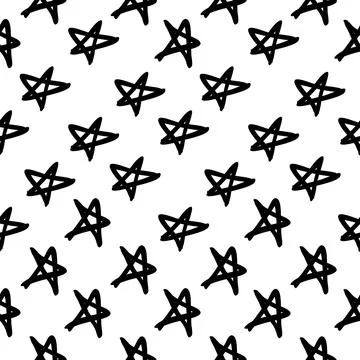 Seamless star pattern for printing and design Stock Illustration