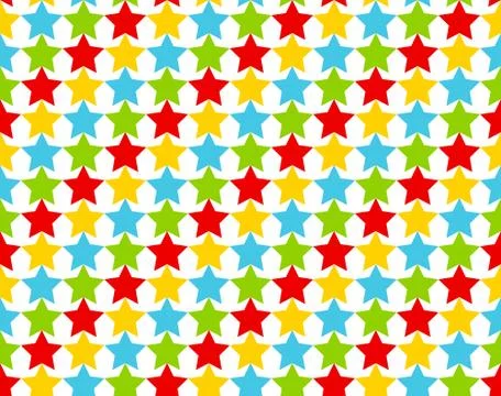Seamless star pattern in shiny colors Stock Illustration