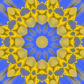 Seamless star pattern yellow gold blue Stock Illustration