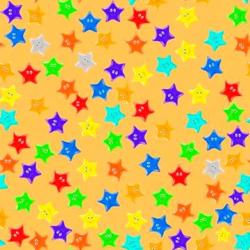 Seamless Starry Pattern. Stock Illustration