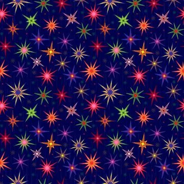 Seamless starry pattern Stock Illustration