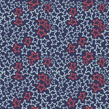 Seamless stars pattern Stock Illustration