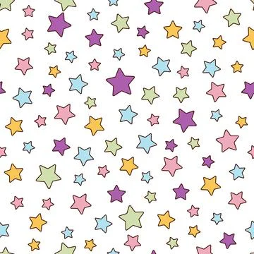 Seamless stars pattern. Vector illustration Stock Illustration