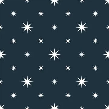 Seamless stars pattern - vector space background. Minimalistic design イラスト素材