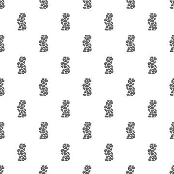 Seamless stone column pattern on white background Illustrazione stock