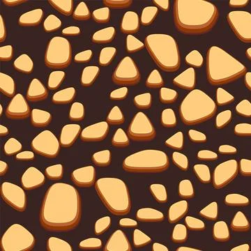 Seamless stone texture for game development in casual cartoon style Stock Illustration