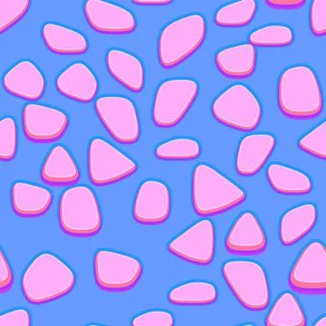 Seamless stone texture for game development in casual cartoon style Stock Illustration