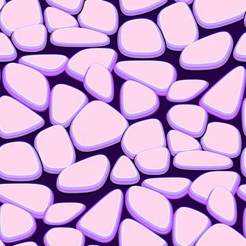 Seamless stone texture for game development in casual cartoon style Stock Illustration