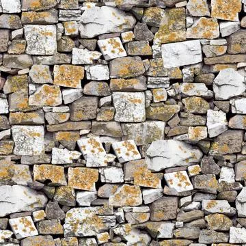 Seamless stony wall background. Texture pattern for continuous replicate. ... Fotos de archivo