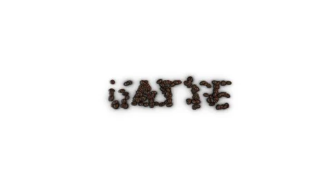 Seamless Stop Motion animation of Coffee lettering Stock Footage 88909895