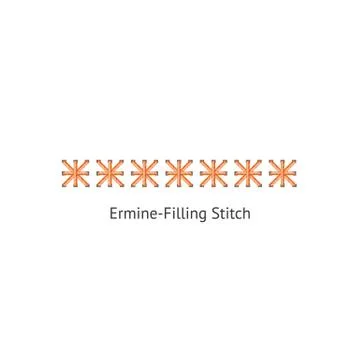 Seamless straight sewing machine or hand basic stitch brush vector illustration Stock Illustration